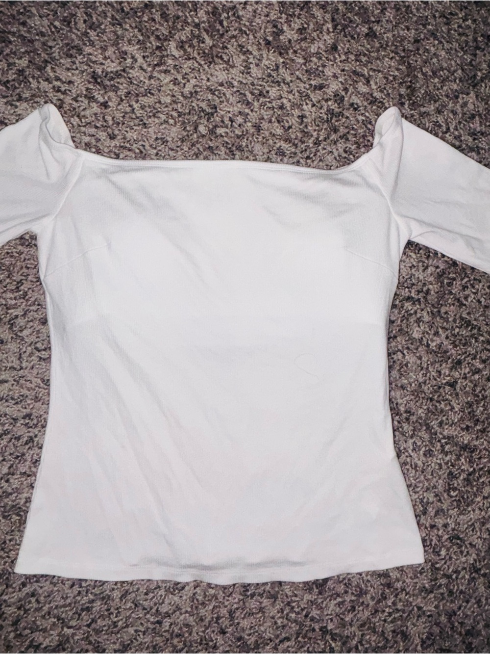 HALARAS OFF THE SHOULDER WITH BUILT IN BRA EVERYDAY TOP - Picture 3 of 7